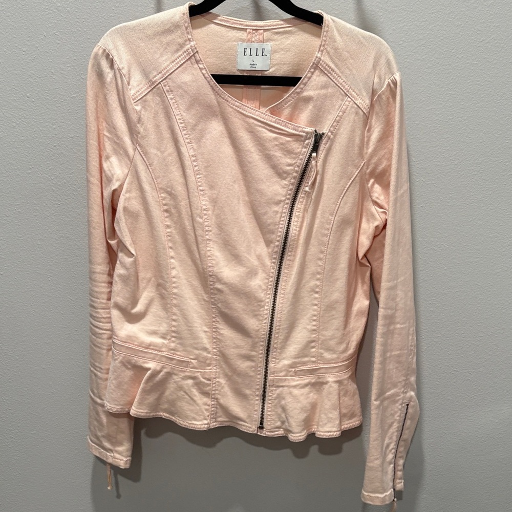 Elle Blush Leather Jacket for Women